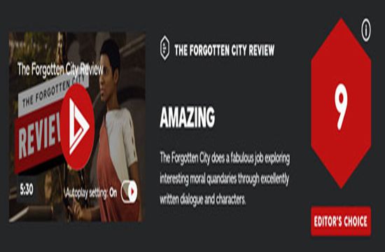 《遗忘之城》获得IGN高分评价 台词、角色塑造很出色(图2)